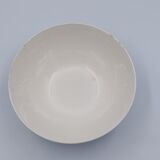 Salad bowl in earthenware Digoin Sarreguemines trompe l'oeil basket in blue