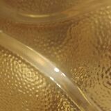 Textured amber globe wall light