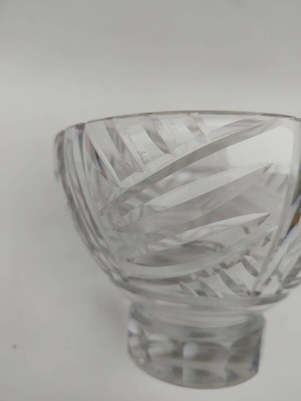 Coupe en cristal Daum Nancy, croix de Lorraine.