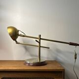 Adjustable brass desk lamp 1940s France