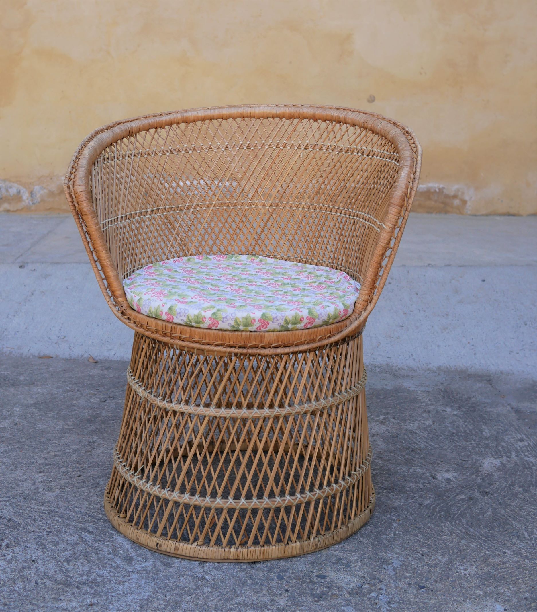 Vintage rattan armchair