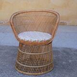 Vintage rattan armchair