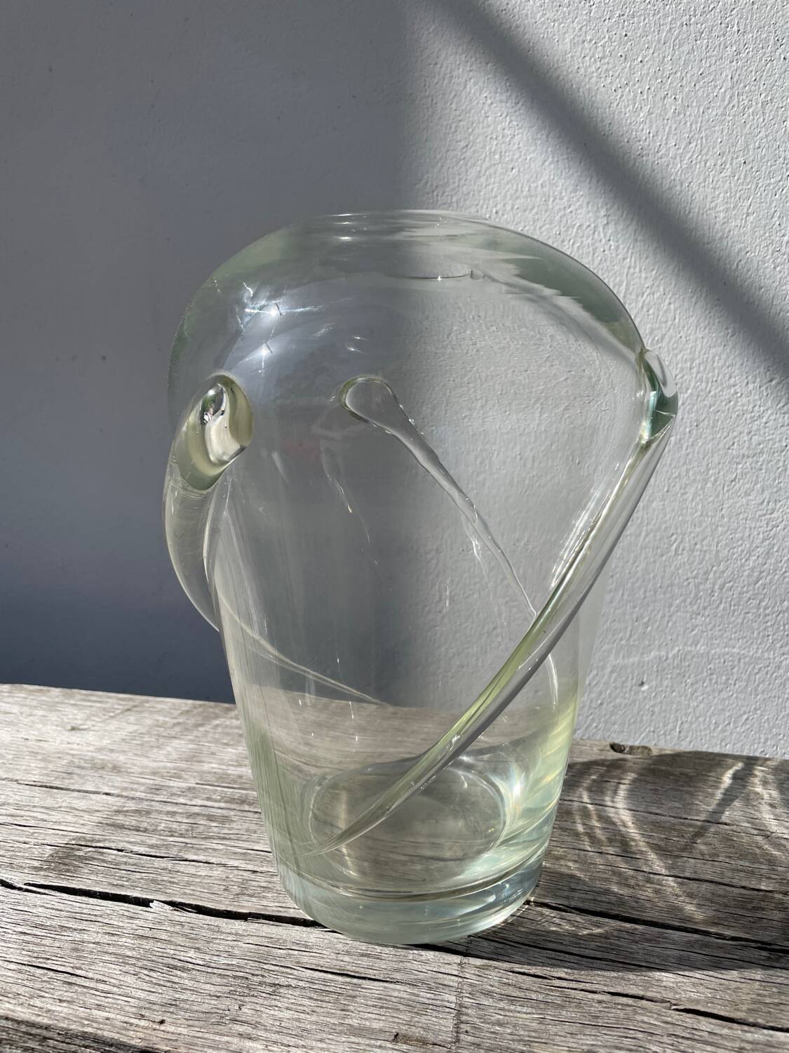 Murano transparent glass vase