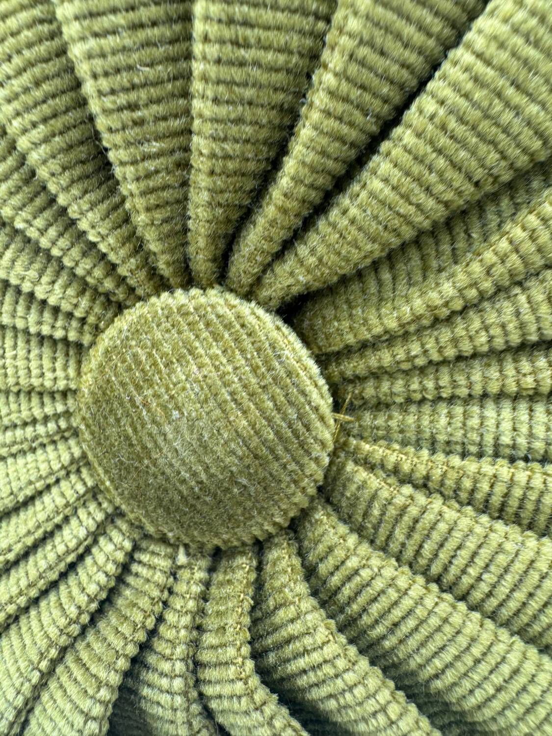 Vintage velvet round cushion