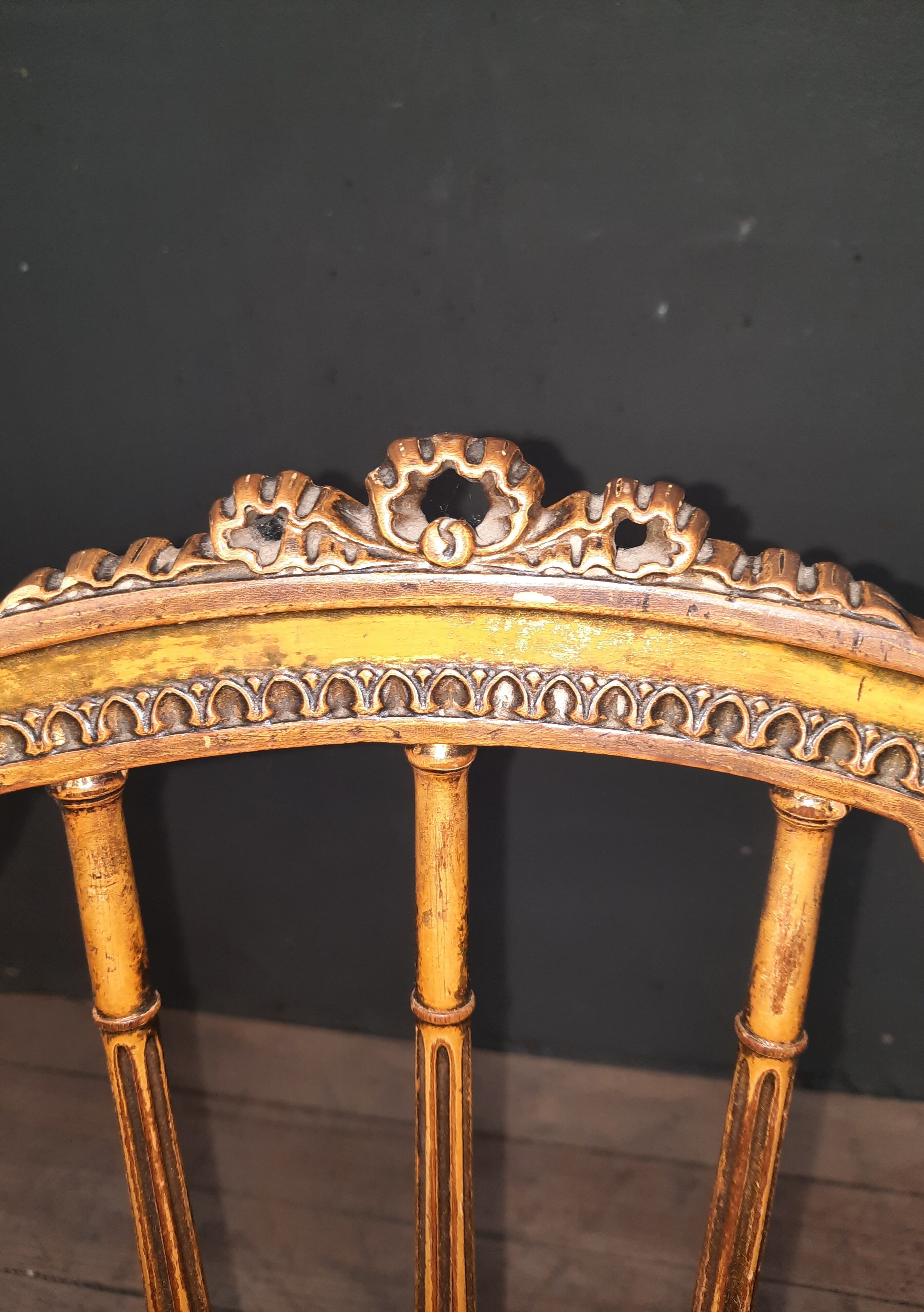 Louis XVI style gilded chair