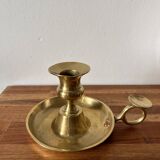 Brass thumbscrew candle holder
