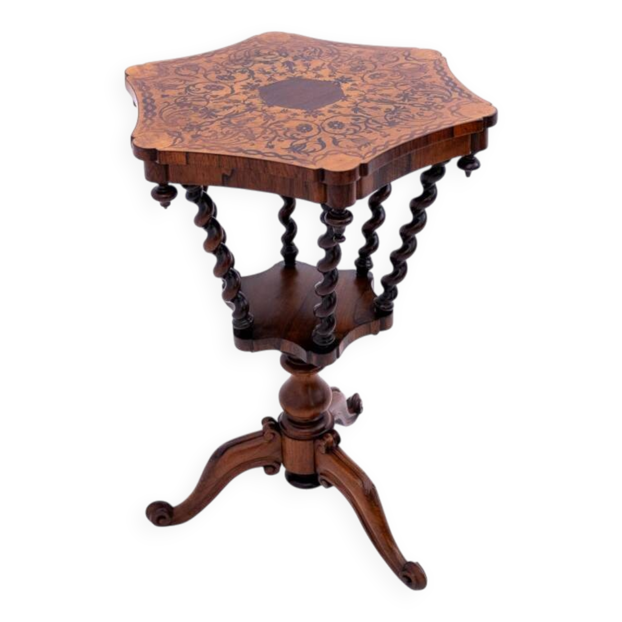 Inlaid table, France, circa 1880. After renovation.