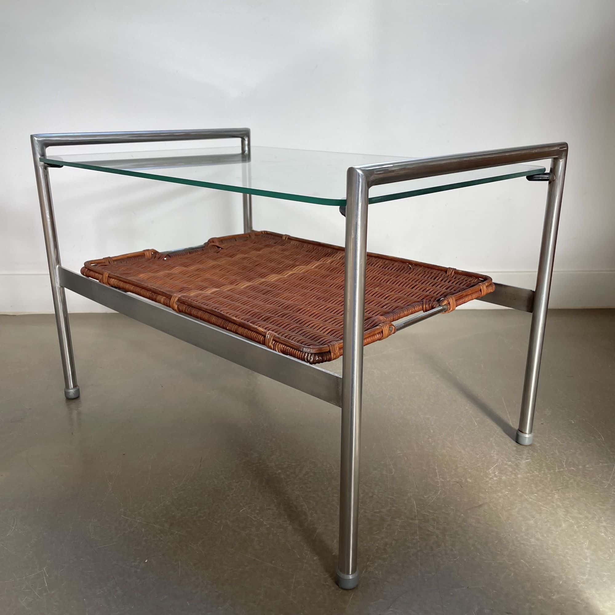 Fauteuil et table basse ou d'appoint, Gebr. Jonkers, années 50/60