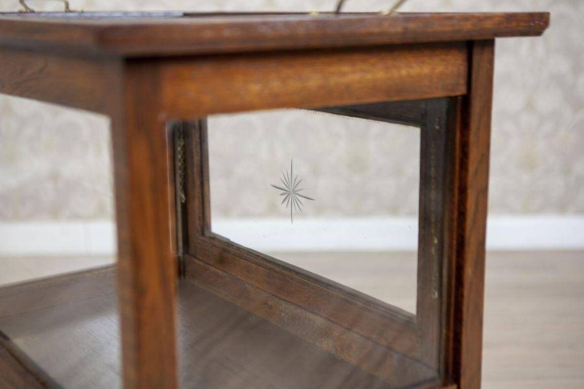 Early 20th Century Oak Tea Cabinet with Tray, 1950s