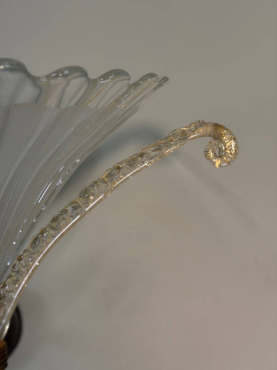 Pair of Venetian wall lights in Murano glass by Seguso, circa 1930.