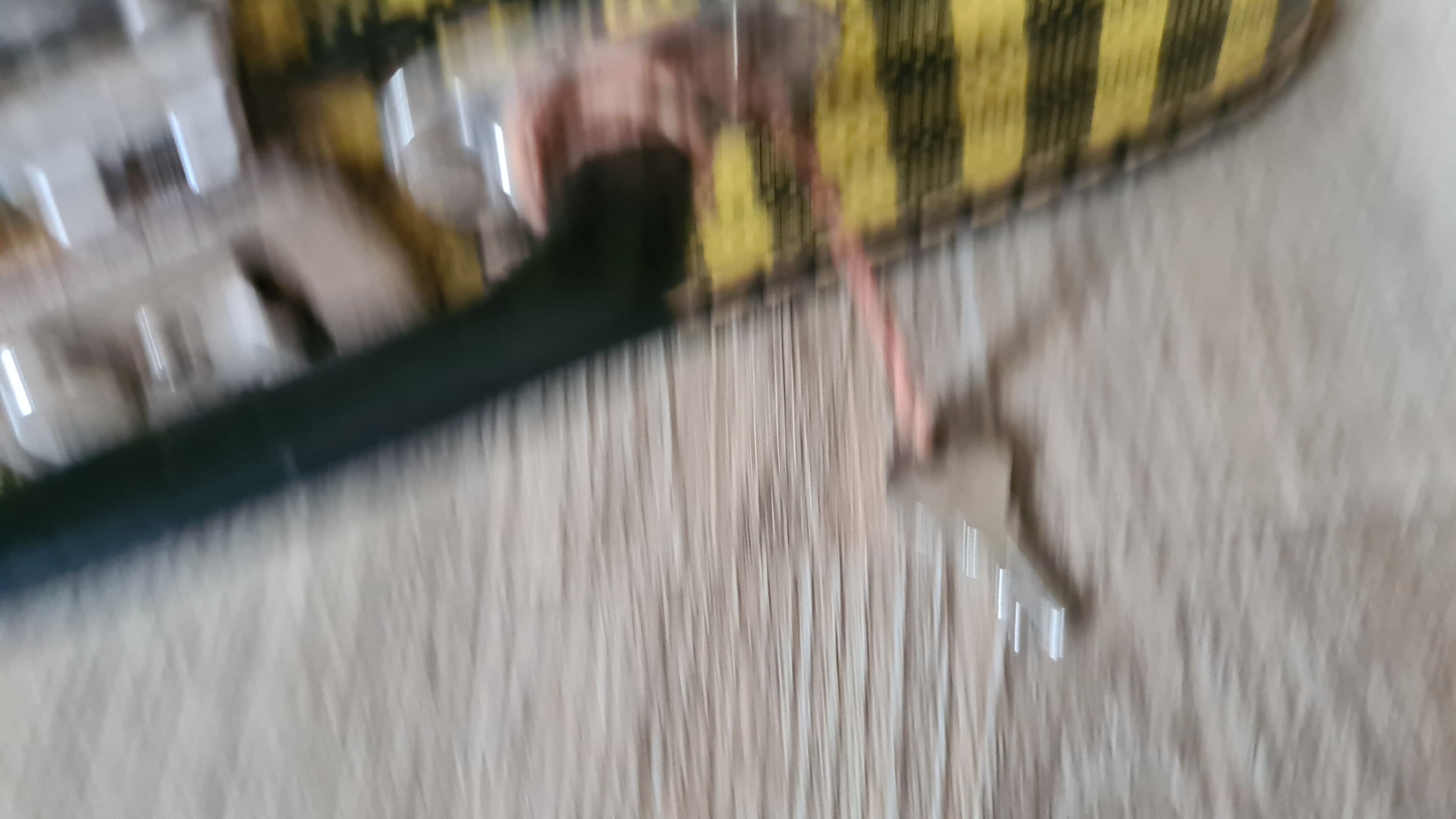 Antique suitcase in vintage yellow and black cardboard