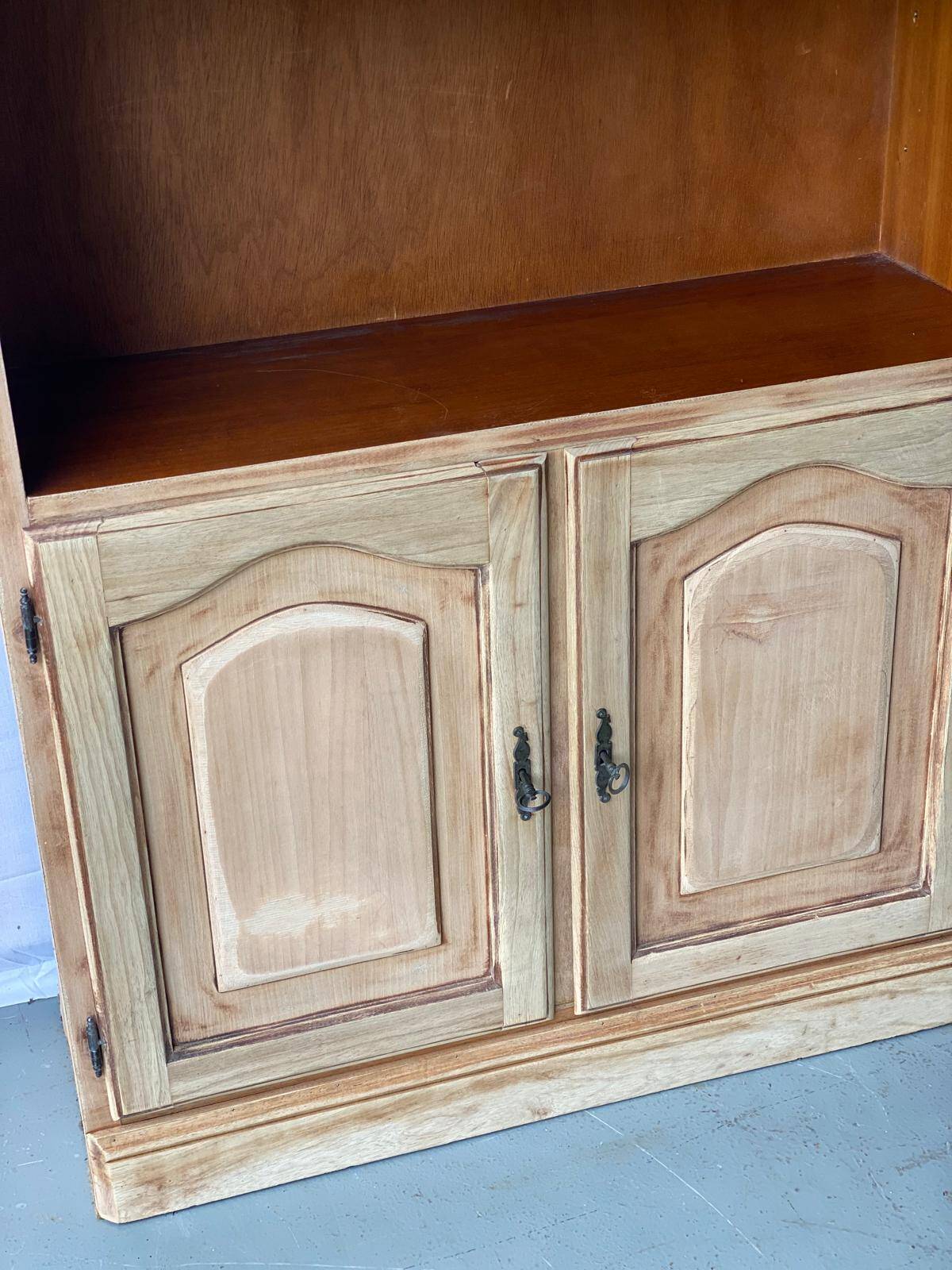 French vintage wooden bookcase