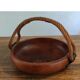 Adrien Audoux and Frida Minet rare basket in solid oak and cordage.
