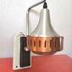 Wall lamp in aluminum and metal orange design 70s