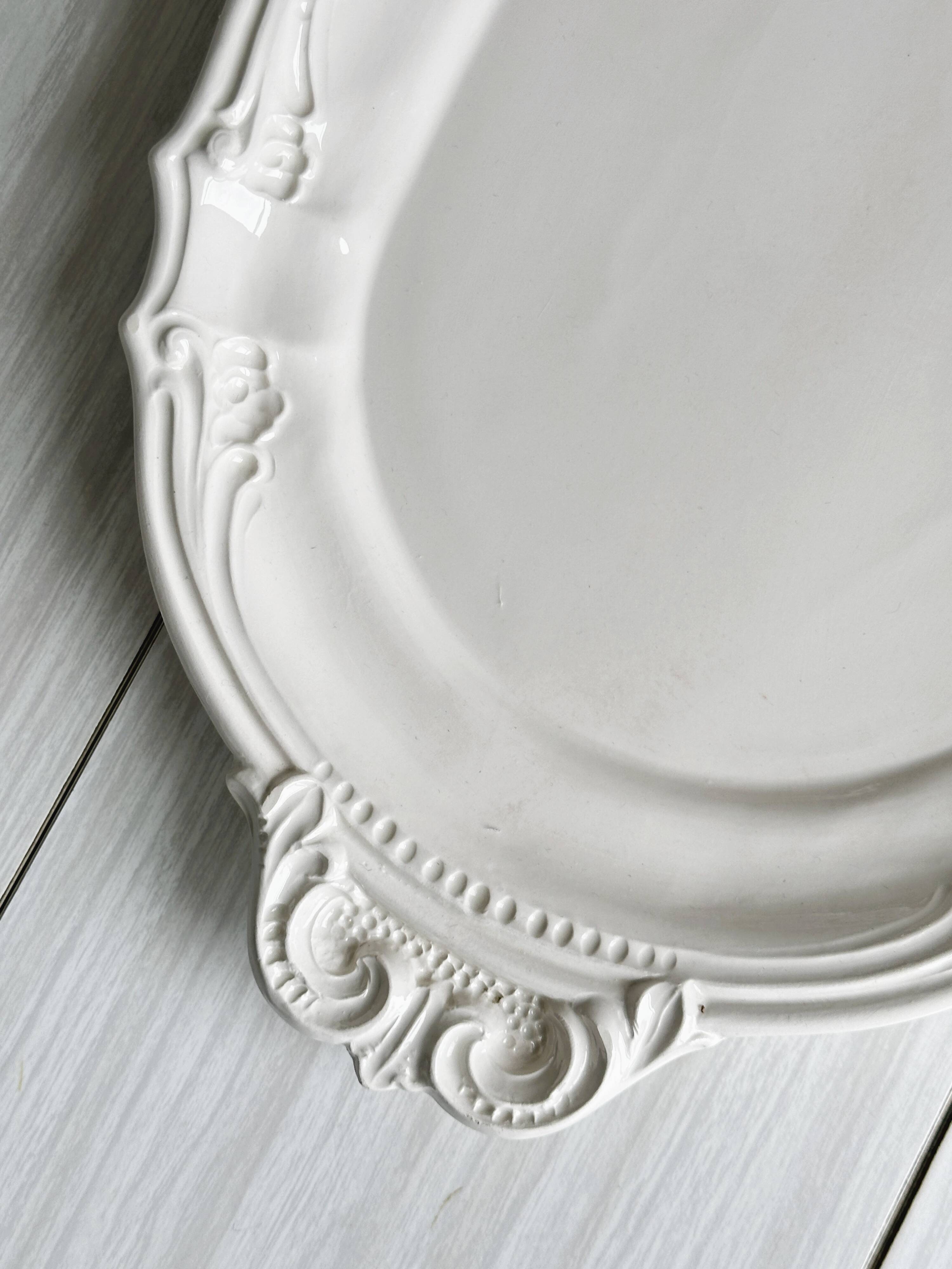 Large old oval dish