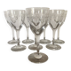 Stemmed glasses, engraved glass wine glasses