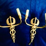 Pair of bronze appliques period empire