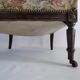Napoleon III armchair in wood and floral patterned fabric