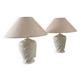 Pair of vintage ceramic lamps