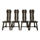 Set of 4 Belgian Brutalist Dining Chairs from De Puydt, 1970’s