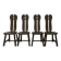 Set of 4 Belgian Brutalist Dining Chairs from De Puydt, 1970’s