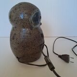 Owl lamp in stoneware from La Borne
