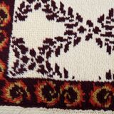 Tapis vintage français Savonnerie fait main en laine – 78 x 148 cm – 1960s