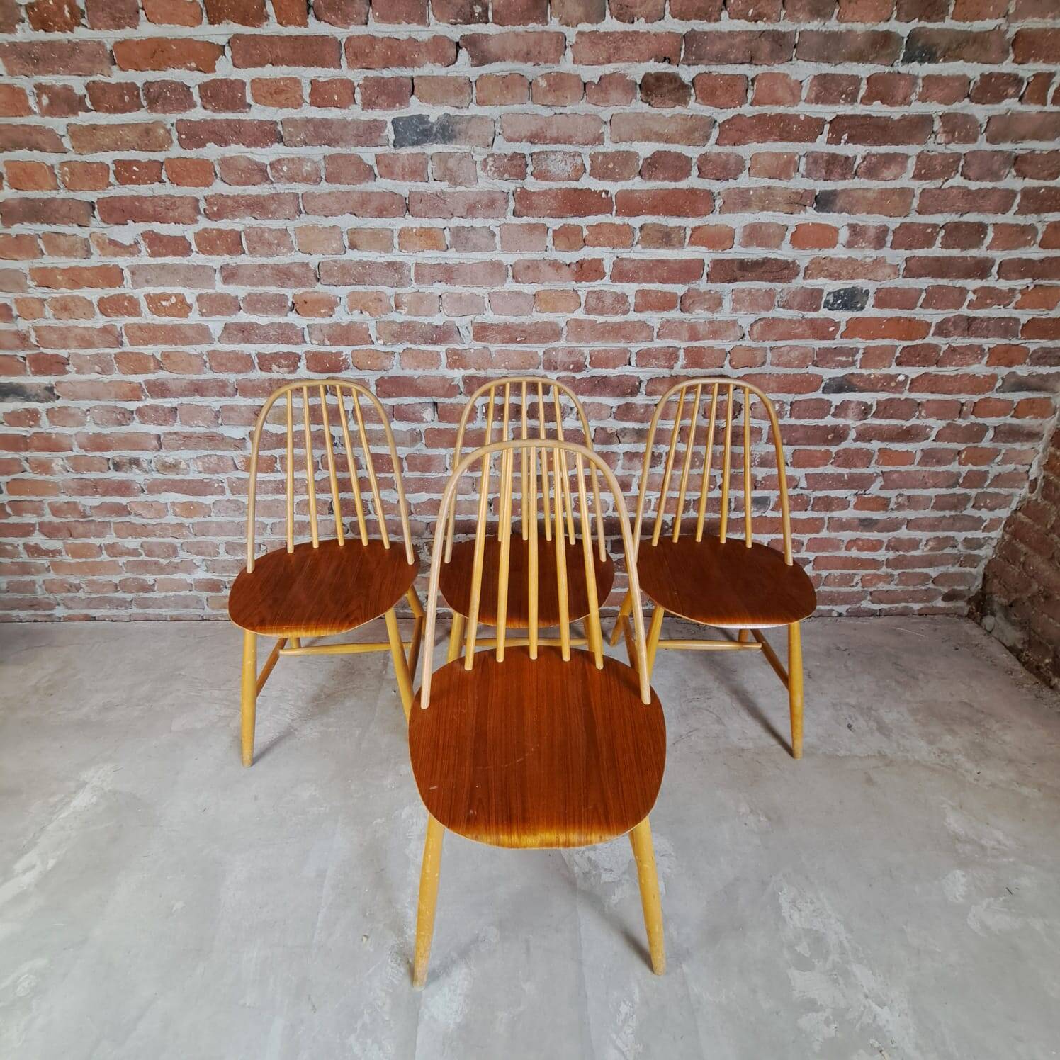 Ensemble de chaises en bois, Suède 1960