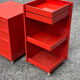 Prisunic 1970 metal trolley and box