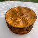 6 oyster plates ceramic glazed vintage