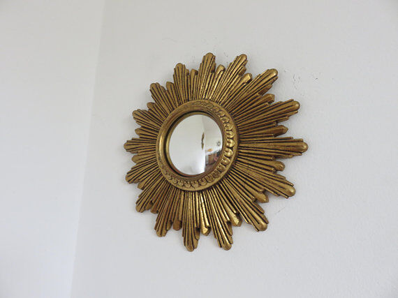 Sun mirror 60s 70s 25x25cm