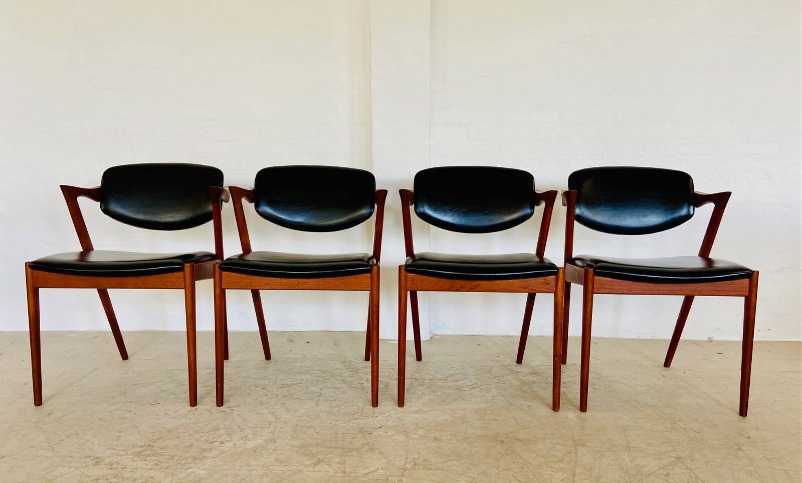 Danish vintage Kai Kristiansen model 42 chairs for Schou Andersens Møbelabrik