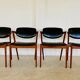 Danish vintage Kai Kristiansen model 42 chairs for Schou Andersens Møbelabrik