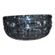 Salad bowl cut in art deco cut crystal beveled geometric decoration 20cm