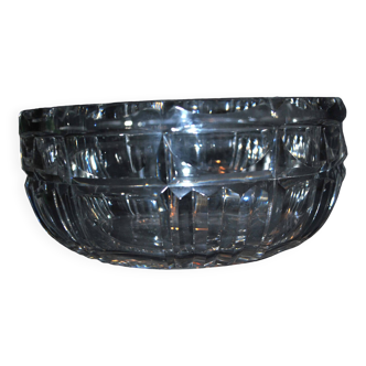 Coupe saladier en cristal taillé art deco biseaux décor géométrique 20cm