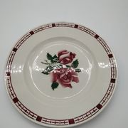 Pair of ceramic dishes from Sarreguemines digoin décor aux Roses