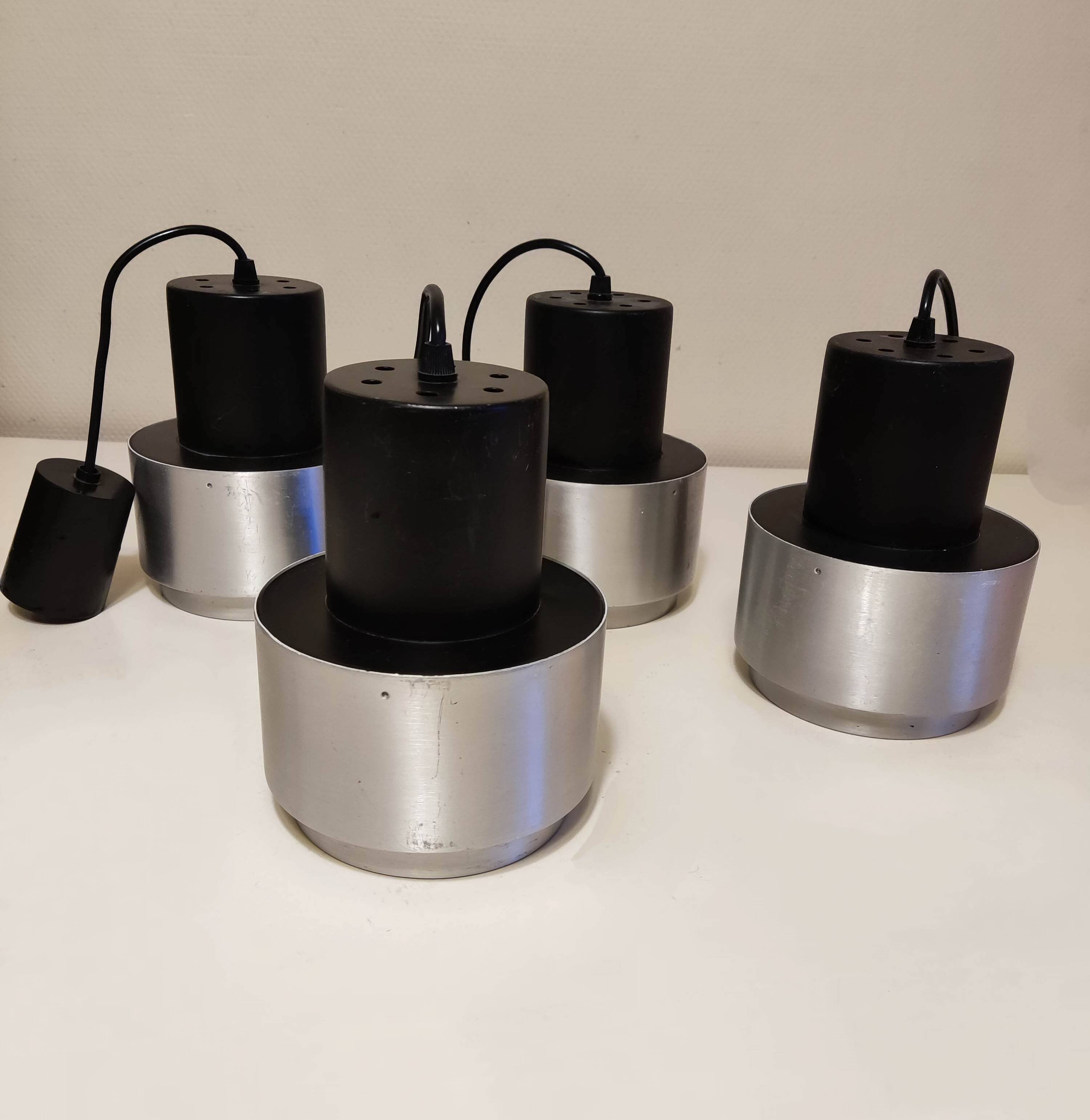 set of 4 vintage chandeliers