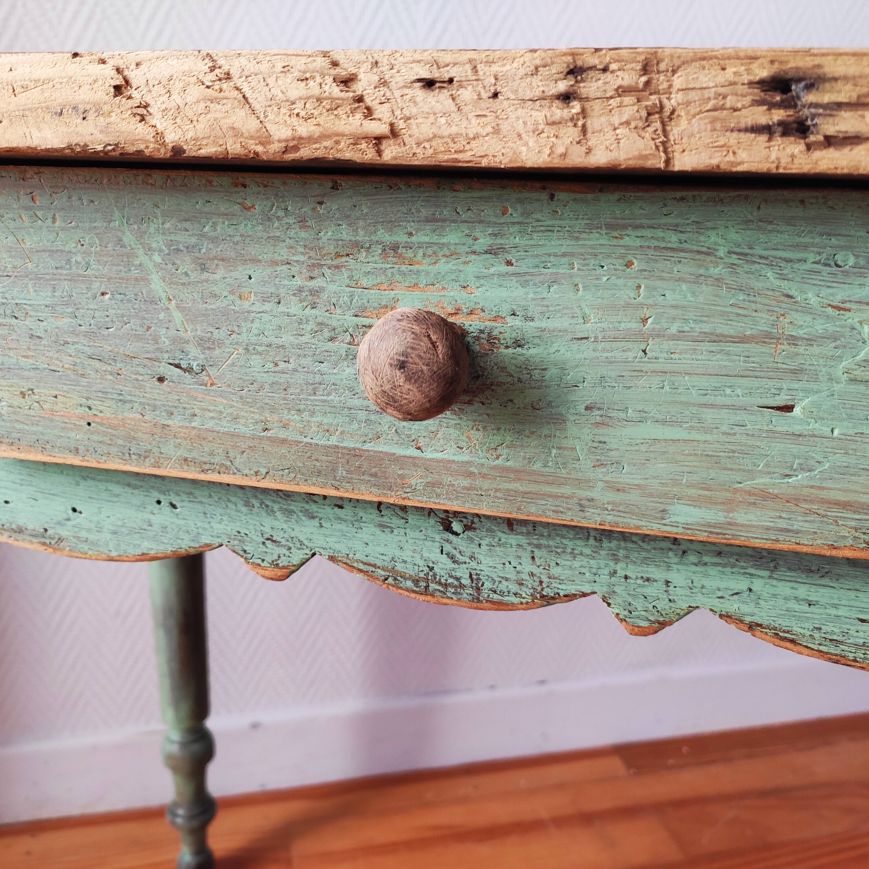 Small old patinated farm table