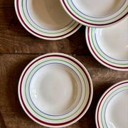 Lot de 6 assiettes creuses vintage, modèles Gildas