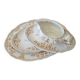 Set of 7 service pieces Moustiers - Ollérys - Painted ceramic
