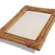 Miroir en bambou et rotin des années 1960 dans le style de la Côte d'Azur