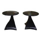 Paire de tables consoles design noir