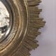 Miroir convexe soleil doré antique