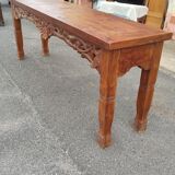 Solid teak console