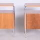 Bauhaus Chrome Bedside Tables attributed to R. Slezák, Former Czechoslovakia, 1930s, Set of 2
