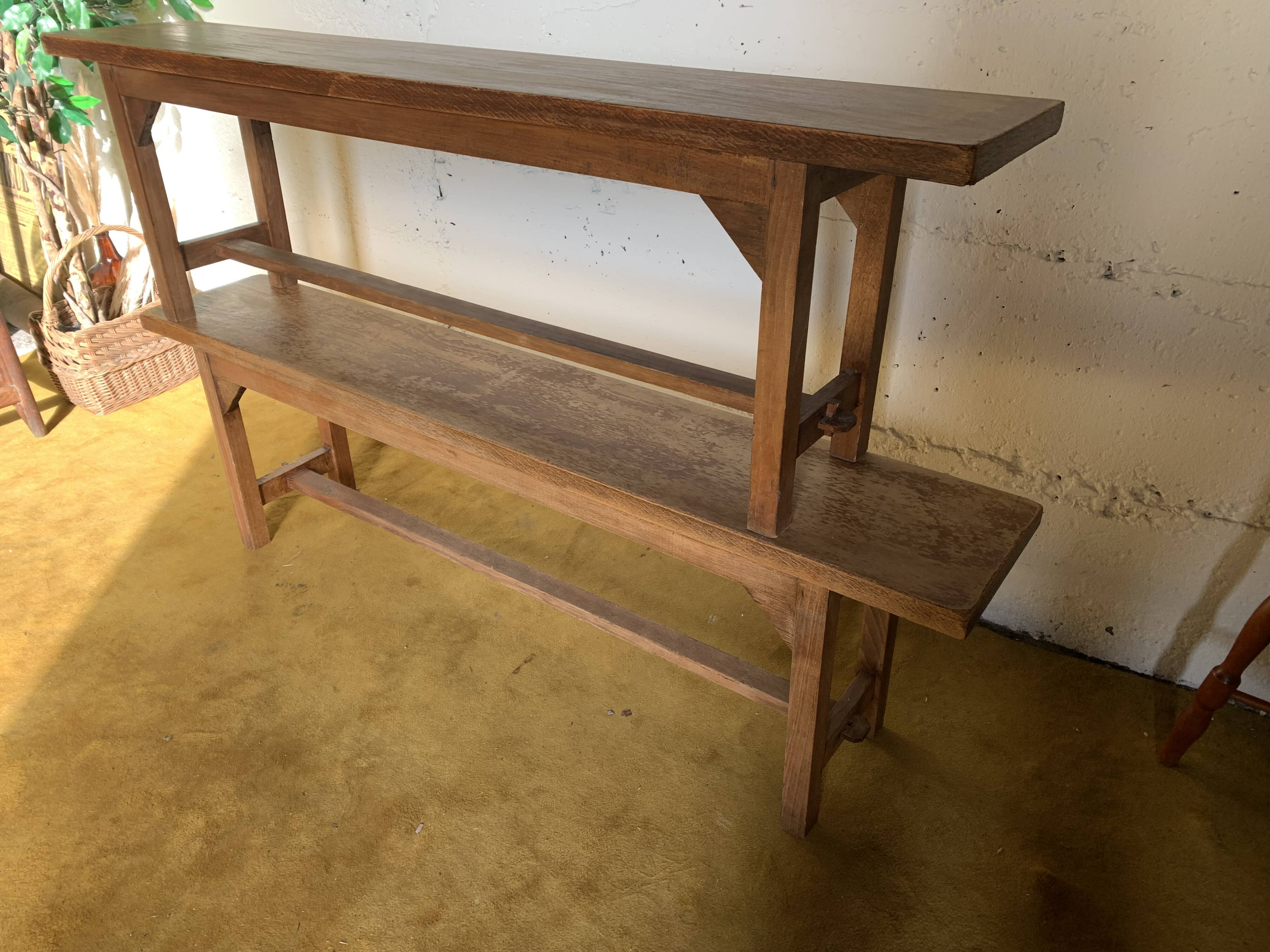 Pair of country benches.