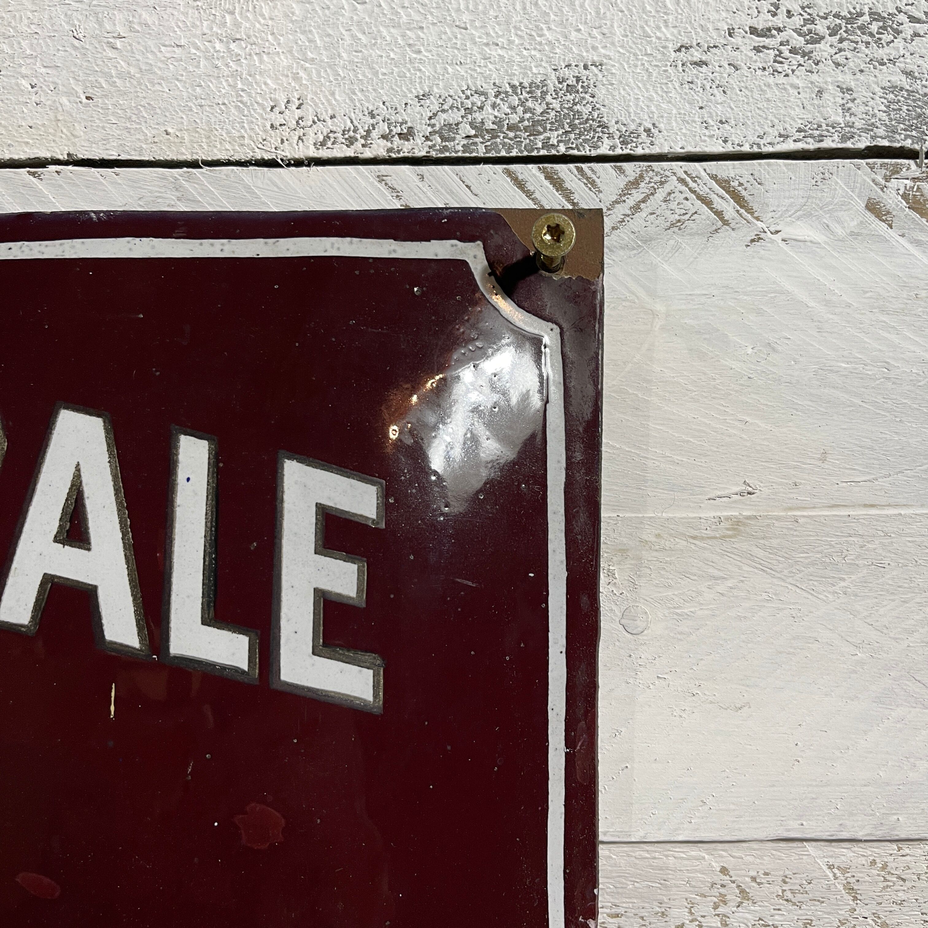 Domed enamelled plate Mutuelle Générale 45 x 60 cm