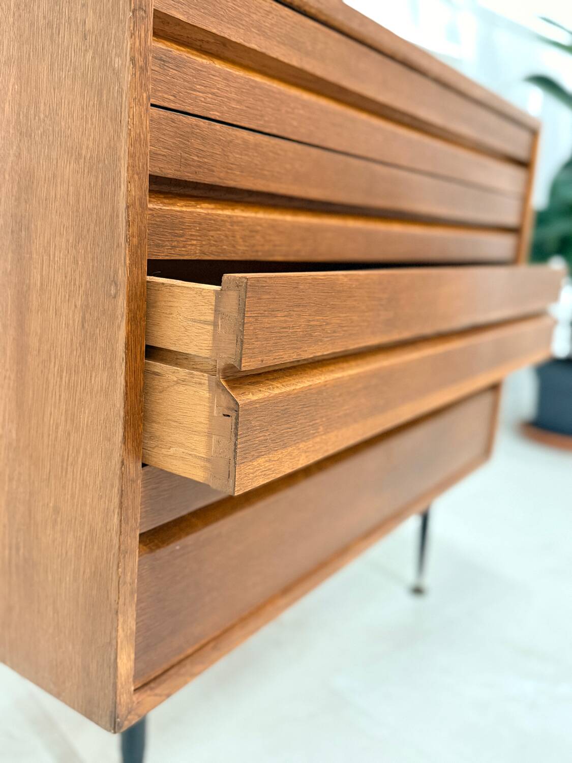 Teak chest of drawers