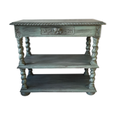 Console Louis XIV shabby chic - sage green patina