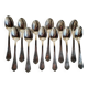 12 Small Silver-Plated Metal Spoons Guildar Silversmith
